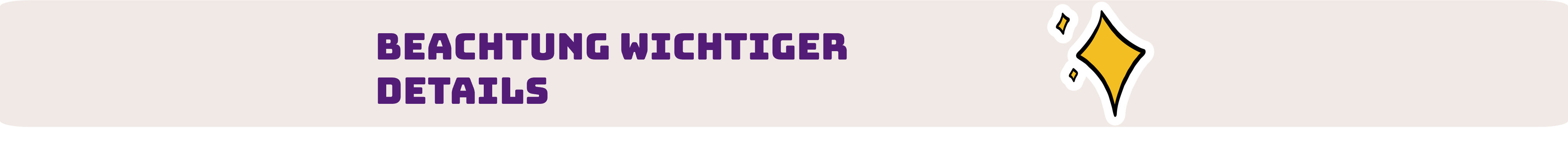 Beachtung wichtiger Details