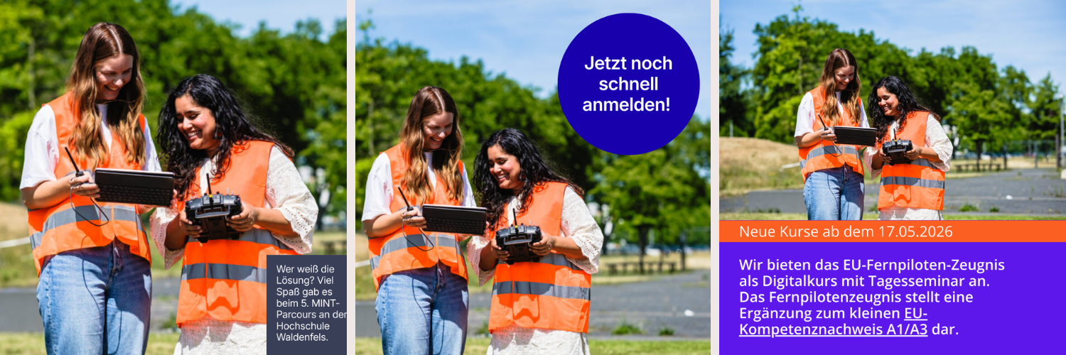 3 verschiedene Bildausschnitte mit Textplatzierung auf dem Bild
